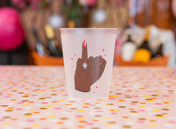 "Pour it Up" Bachelorette Party Cups - Dark Brown (16)-Pour It Up Bachelorette Party Cups-Brown Skin Bride LLC-Brown Skin Bride