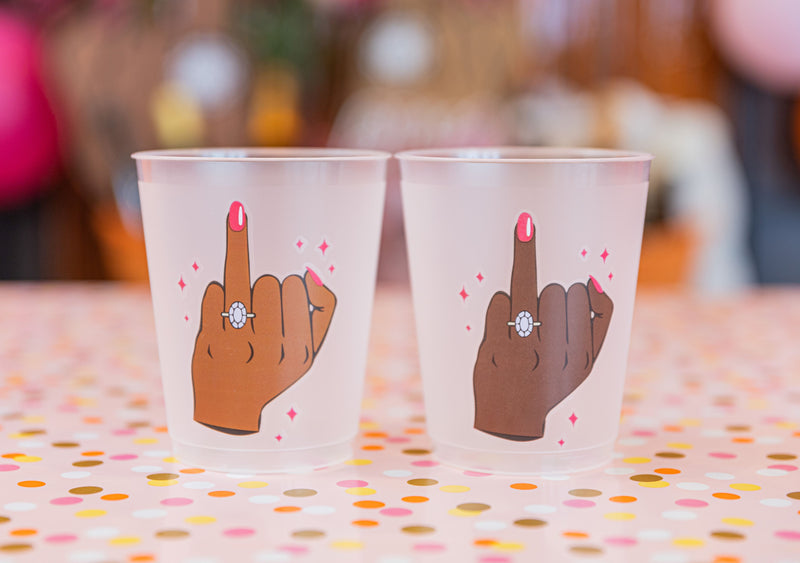 "Pour it Up" Bachelorette Party Cups - Medium and Dark Brown Multipack (16)-Pour It Up Bachelorette Party Cups-Brown Skin Bride LLC-Brown Skin Bride