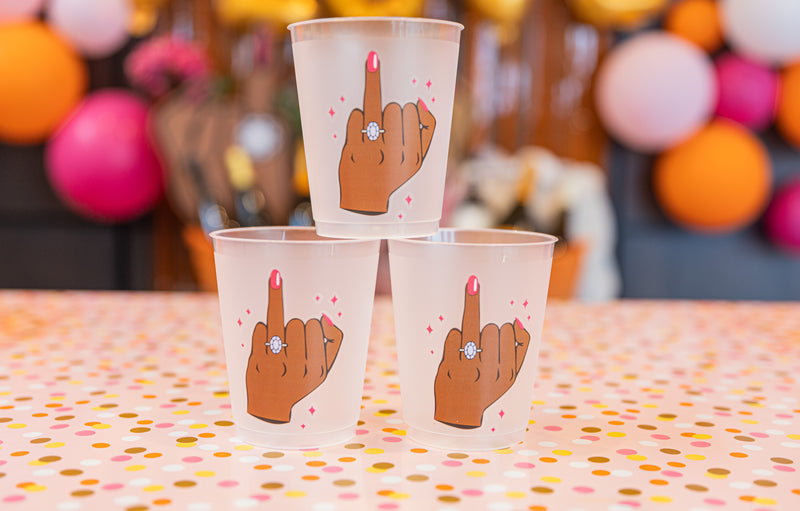 "Pour it Up" Bachelorette Party Cups -Medium Brown (16)-Pour It Up Bachelorette Party Cups-Brown Skin Bride LLC-Brown Skin Bride