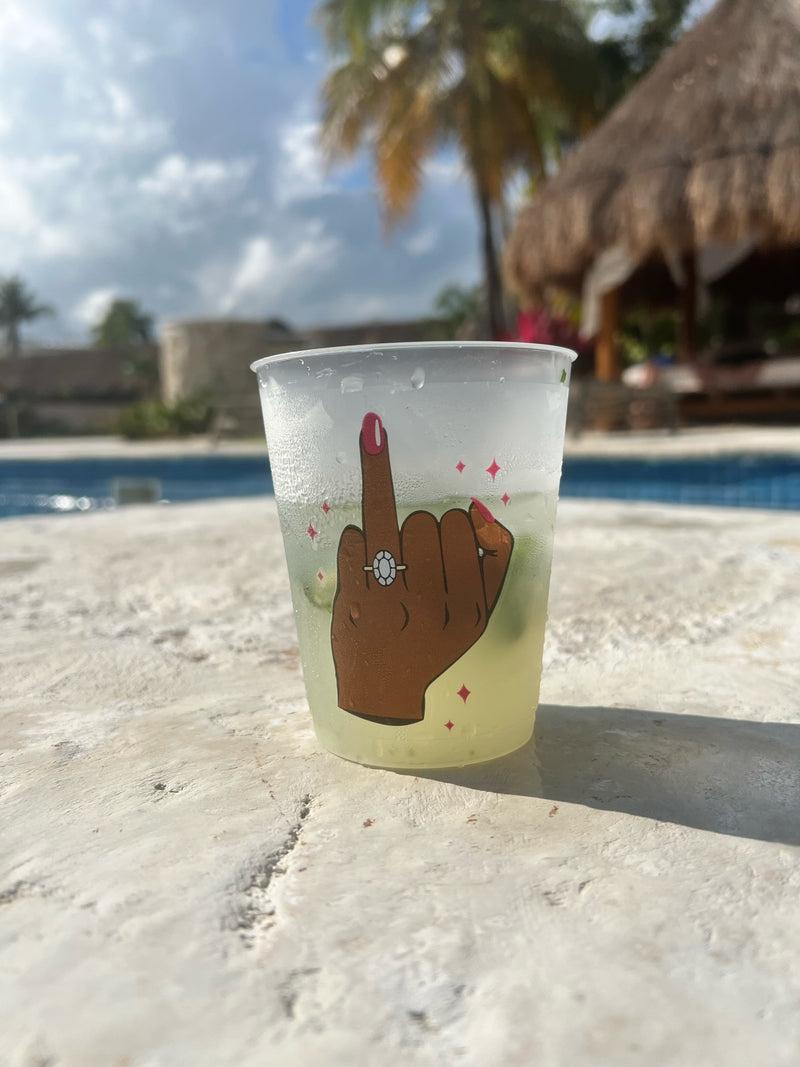 "Pour it Up" Bachelorette Party Cups -Medium Brown (16)-Pour It Up Bachelorette Party Cups-Brown Skin Bride LLC-Brown Skin Bride